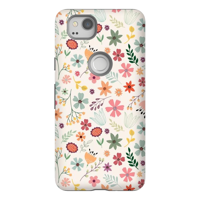 Pixel 2 StrongFit Pretty Flowers Pattern Design XIII by ArtsCase