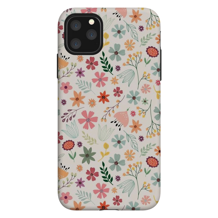 iPhone 11 Pro Max StrongFit Pretty Flowers Pattern Design XIII by ArtsCase