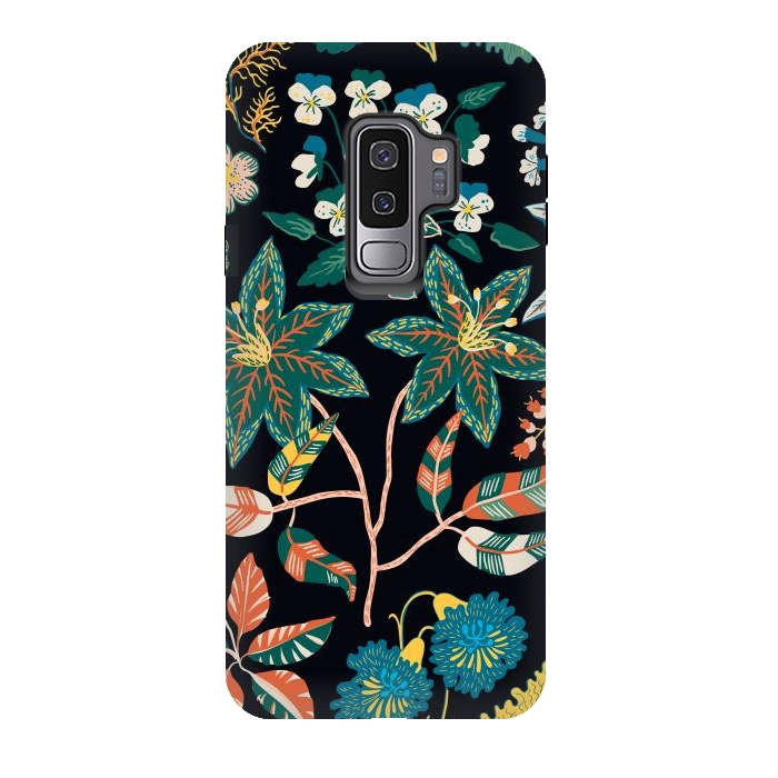 Galaxy S9 plus StrongFit Randomly Scattered Botanical Motifs by ArtsCase