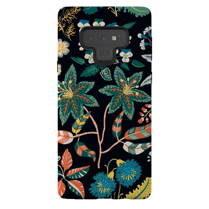 Galaxy Note 9 StrongFit Randomly Scattered Botanical Motifs by ArtsCase
