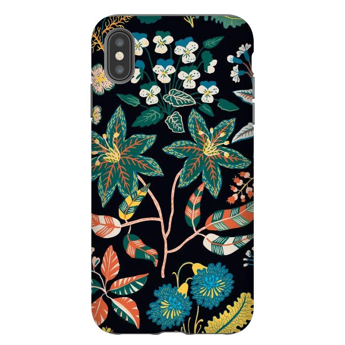 iPhone Xs Max StrongFit Randomly Scattered Botanical Motifs by ArtsCase