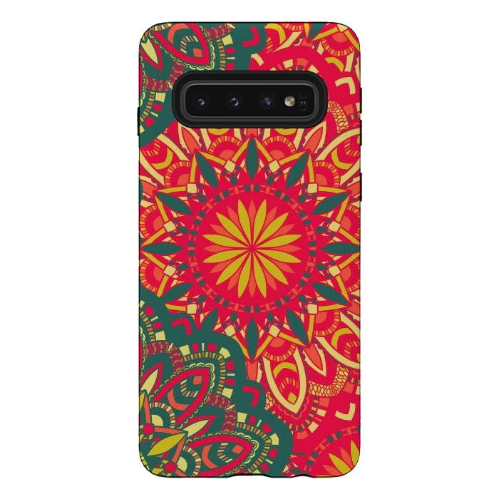 Galaxy S10 StrongFit Round Mandala Pattern by ArtsCase