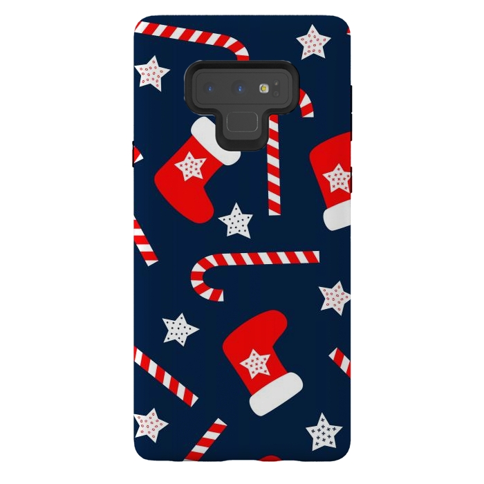 Galaxy Note 9 StrongFit Seamless Christmas Pattern with Xmas Socks by ArtsCase