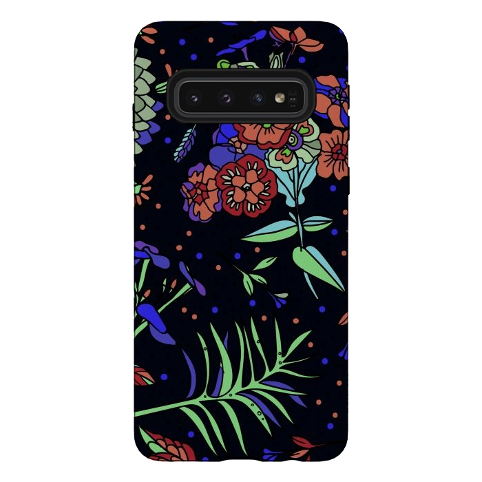 Galaxy S10 StrongFit Seamless Floral Pattern 333 by ArtsCase