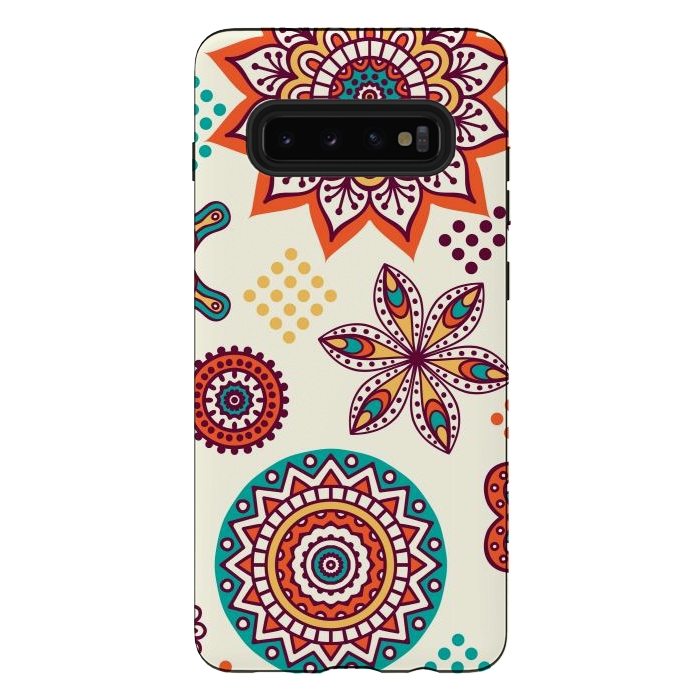 Galaxy S10 plus StrongFit Seamless Mandalas Indian Pattern by ArtsCase