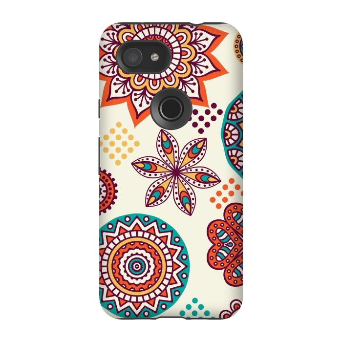 Pixel 3A StrongFit Seamless Mandalas Indian Pattern by ArtsCase