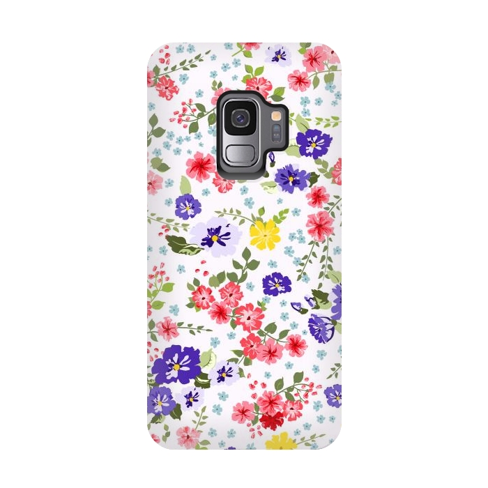 Galaxy S9 StrongFit Simple Cute Pattern in Small-Scale Flowers by ArtsCase