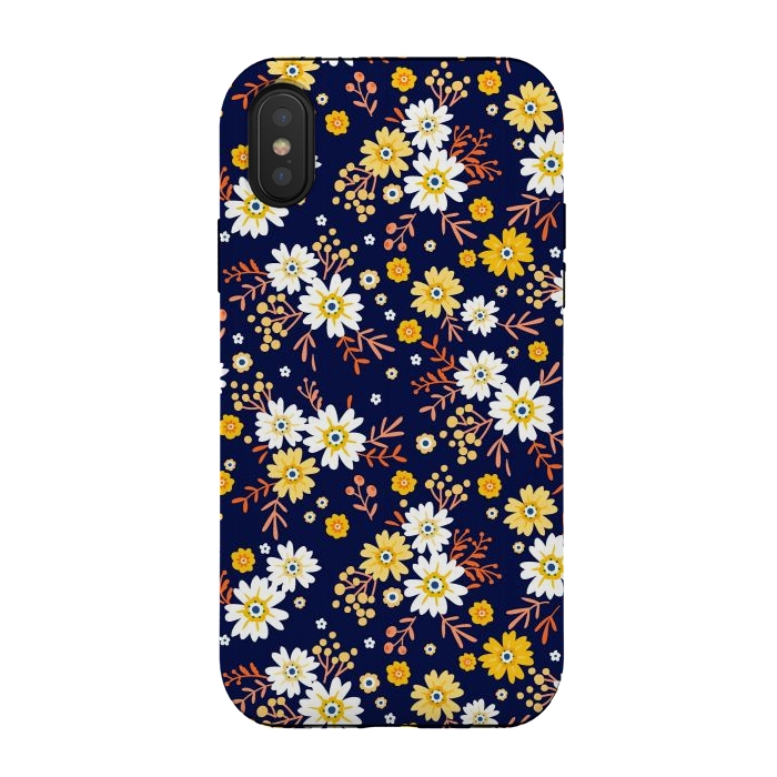 iPhone Xs / X StrongFit Small Multicoloured Flowers by ArtsCase