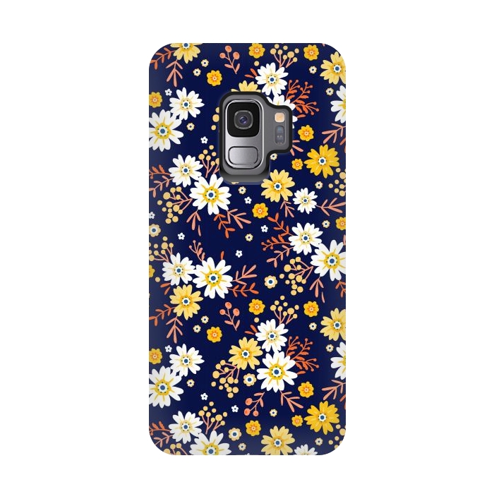 Galaxy S9 StrongFit Small Multicoloured Flowers by ArtsCase