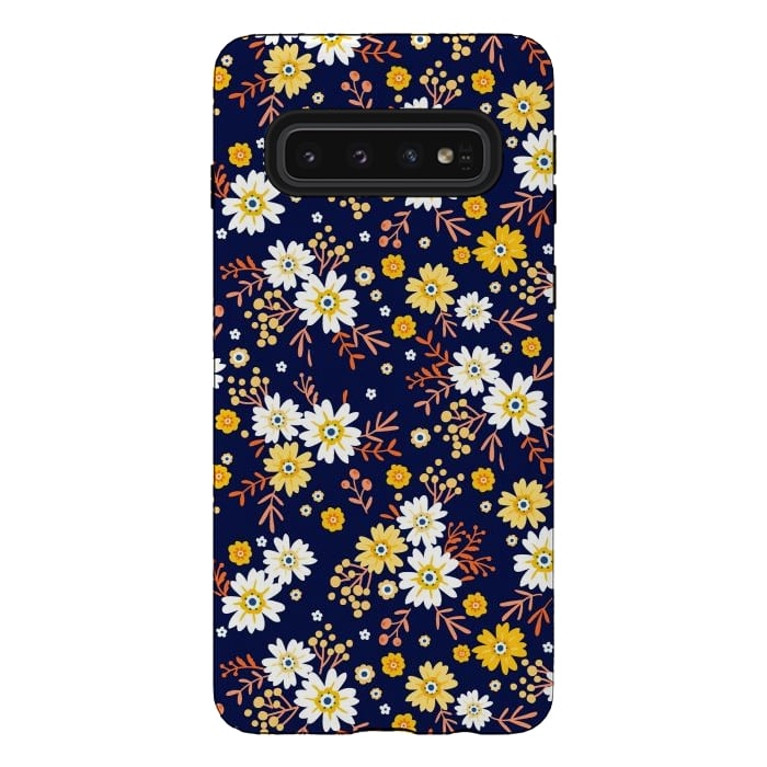 Galaxy S10 StrongFit Small Multicoloured Flowers by ArtsCase