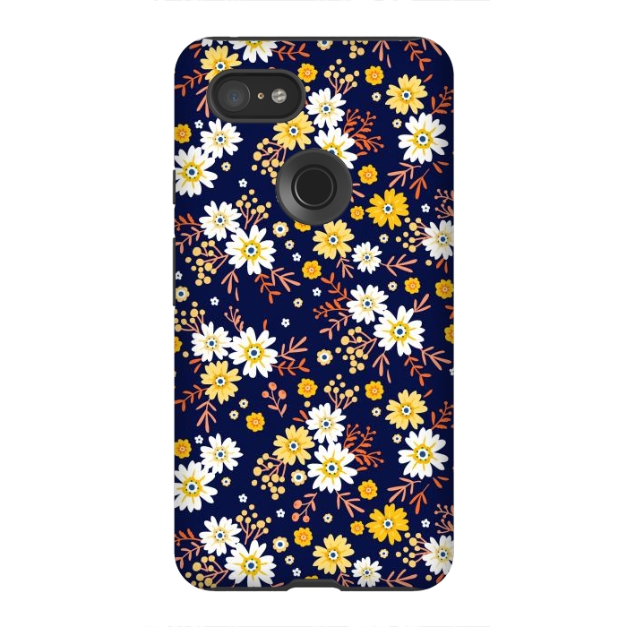 Pixel 3XL StrongFit Small Multicoloured Flowers by ArtsCase