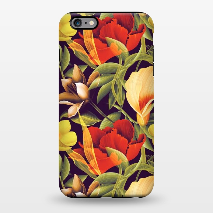 iPhone 6/6s plus StrongFit Seamless Tropical Flower Plant and Leaf Pattern by ArtsCase