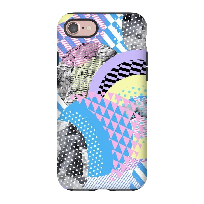 iPhone 7 StrongFit Multicoloured playful pop-art collage by Oana 