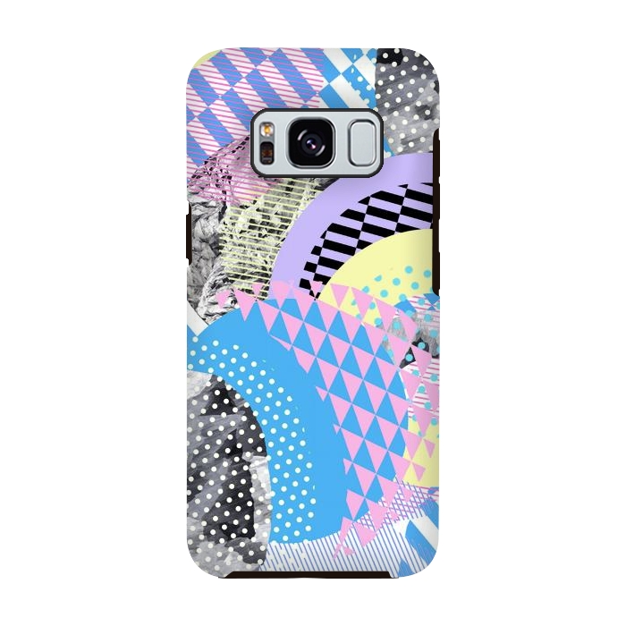 Galaxy S8 StrongFit Multicoloured playful pop-art collage by Oana 