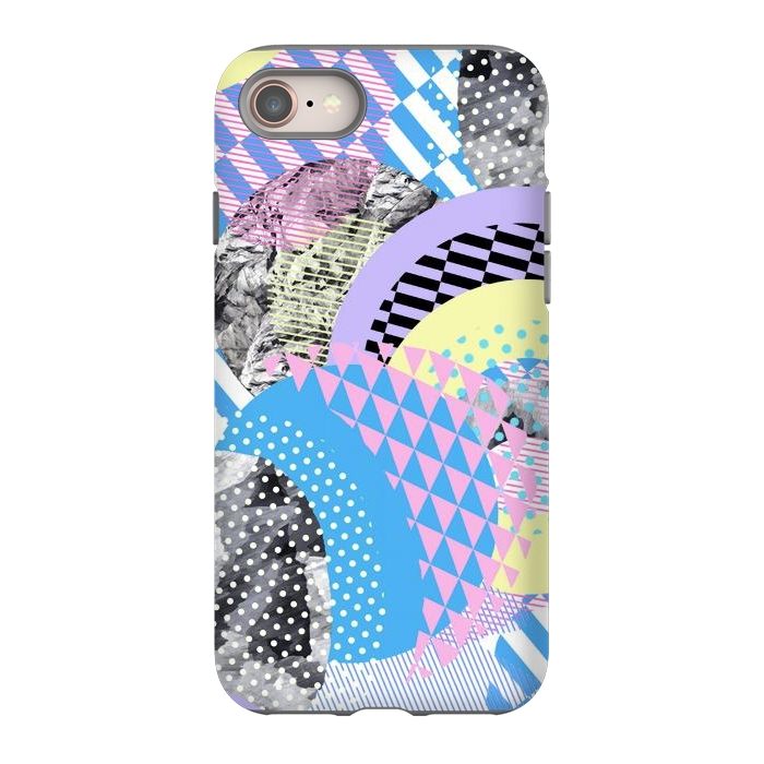 iPhone 8 StrongFit Multicoloured playful pop-art collage by Oana 