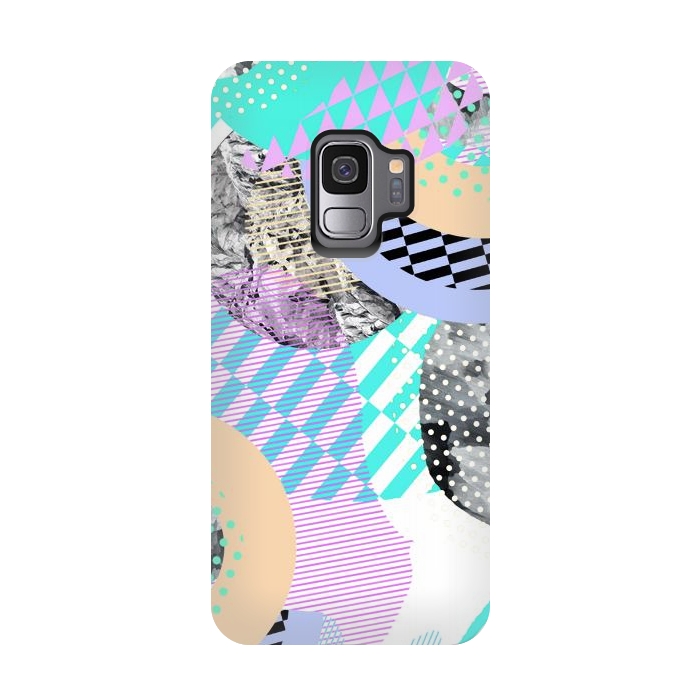 Galaxy S9 StrongFit Colorful graphic pop-art collage by Oana 