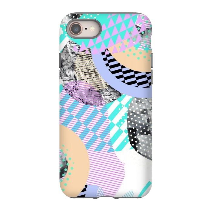 iPhone 8 StrongFit Colorful graphic pop-art collage by Oana 