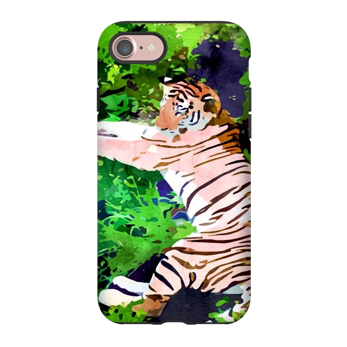 iPhone 7 StrongFit Blush Tiger by Uma Prabhakar Gokhale