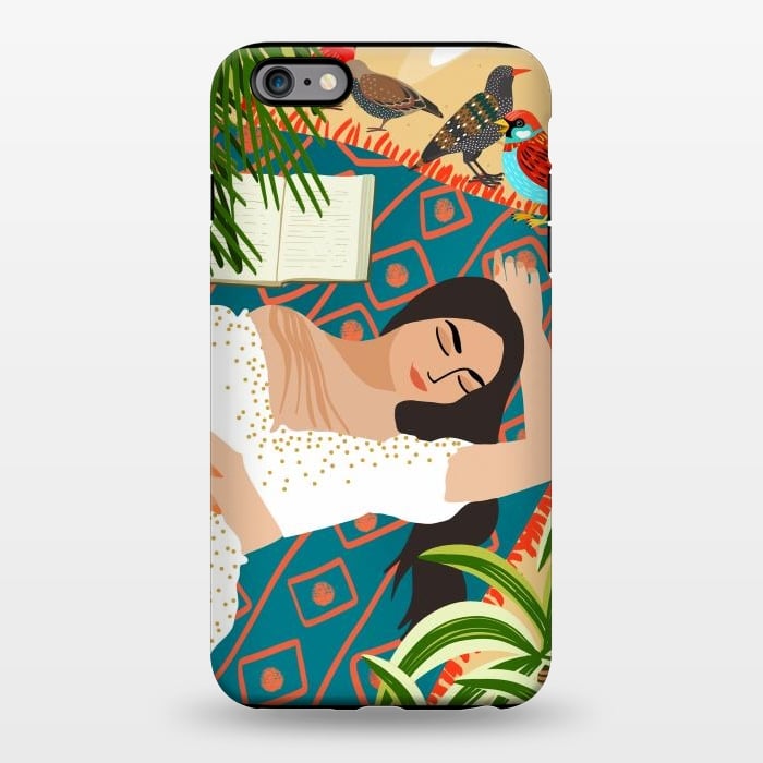 iPhone 6/6s plus StrongFit Beach. Read. Sleep. | Boho Woman Sea Beachy Travel | Summer Birds Sand Picnic Ocean Vacation by Uma Prabhakar Gokhale