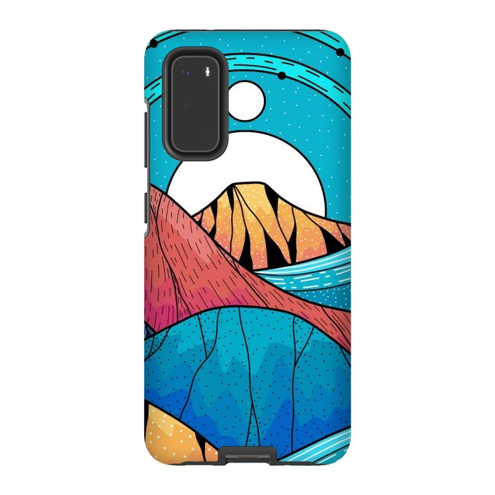 Galaxy S20 StrongFit Blue sea hills by Steve Wade (Swade)