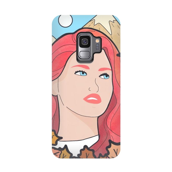 Galaxy S9 StrongFit The autumn girl by Steve Wade (Swade)