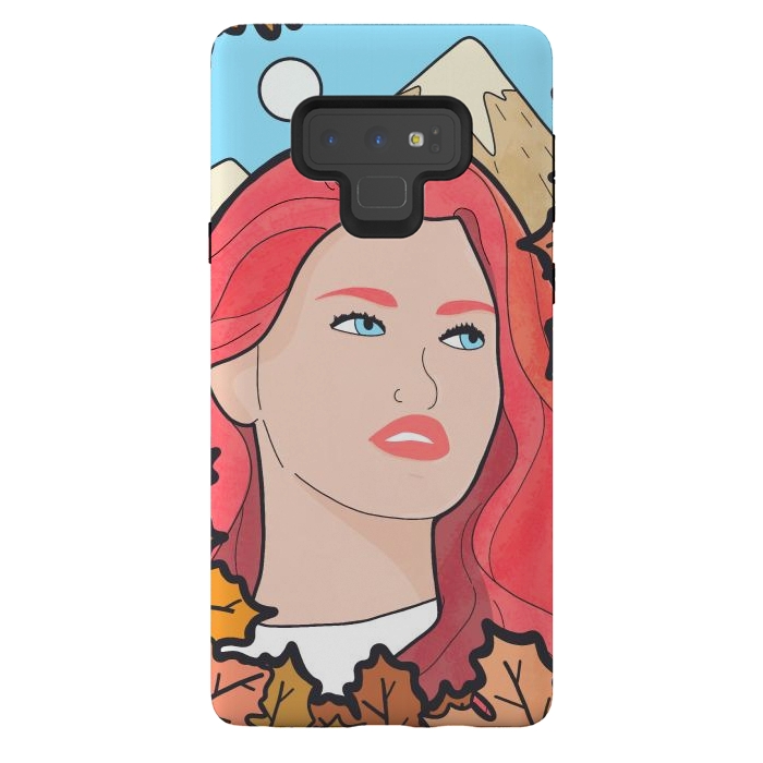 Galaxy Note 9 StrongFit The autumn girl by Steve Wade (Swade)