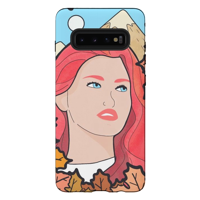 Galaxy S10 plus StrongFit The autumn girl by Steve Wade (Swade)