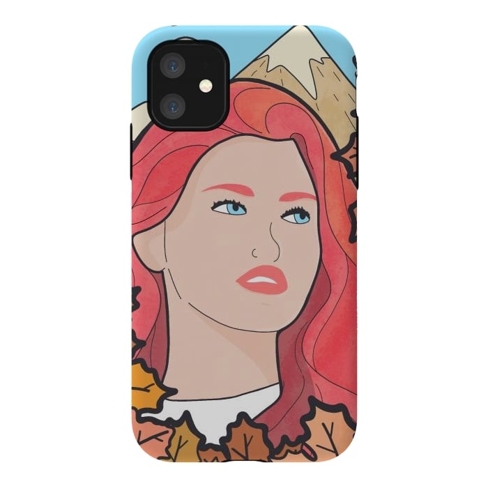 iPhone 11 StrongFit The autumn girl by Steve Wade (Swade)