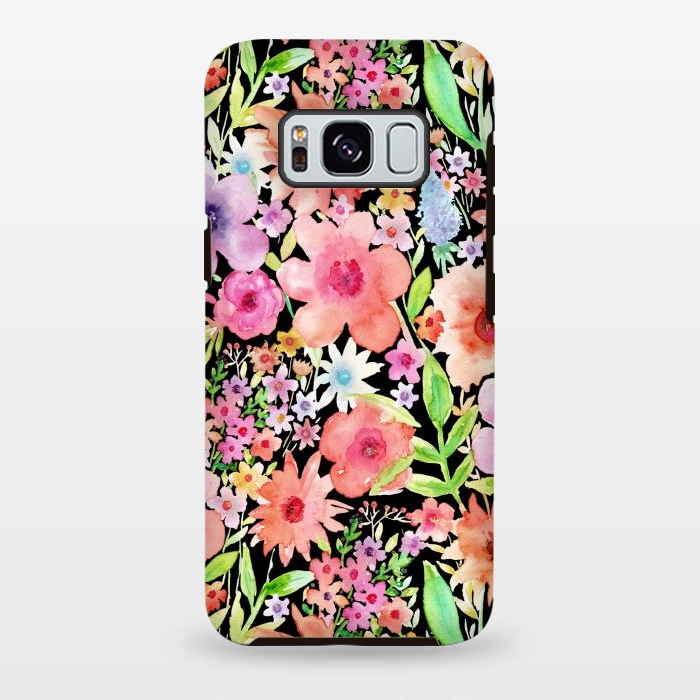 Galaxy S8 plus StrongFit Spring flowers at night by Julia Grifol