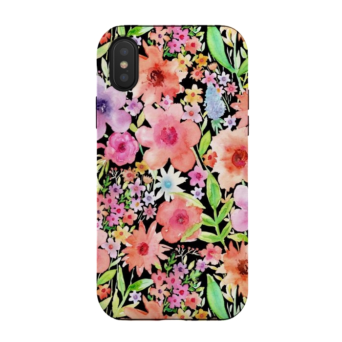iPhone Xs / X StrongFit Spring flowers at night by Julia Grifol