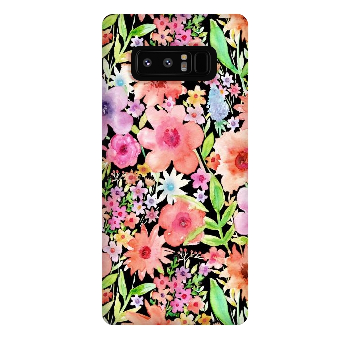 Galaxy Note 8 StrongFit Spring flowers at night by Julia Grifol