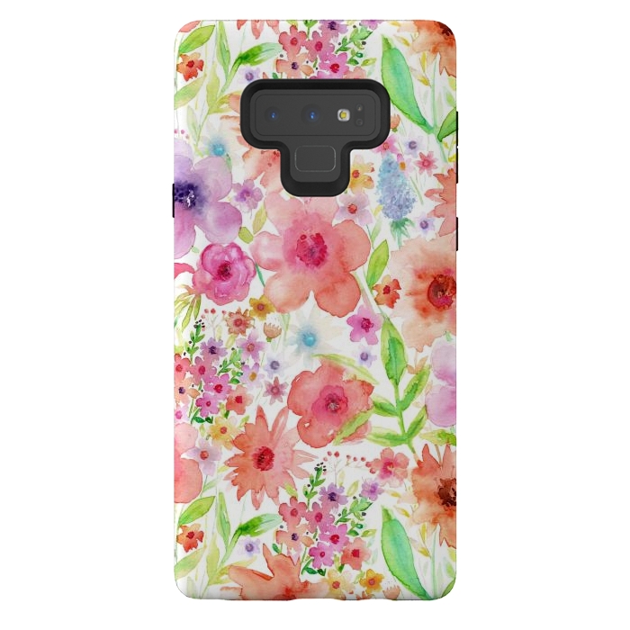 Galaxy Note 9 StrongFit Spring flowers by Julia Grifol