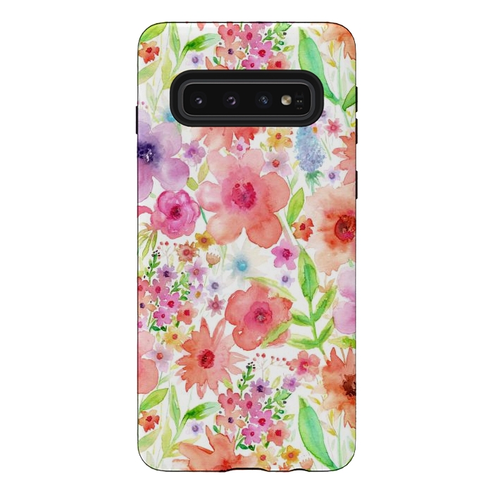 Galaxy S10 StrongFit Spring flowers by Julia Grifol
