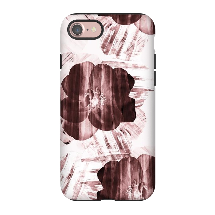 iPhone 7 StrongFit Brushed dark pink rose petals by Oana 