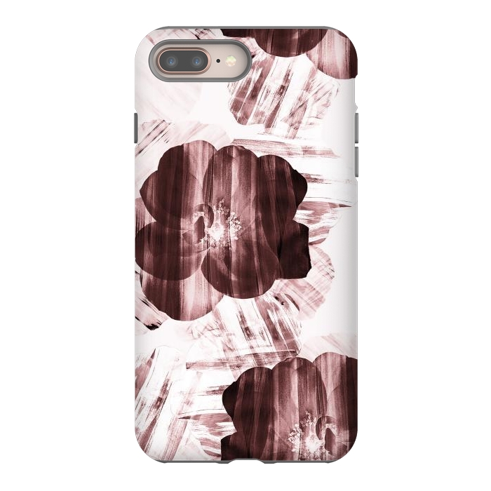 iPhone 7 plus StrongFit Brushed dark pink rose petals by Oana 