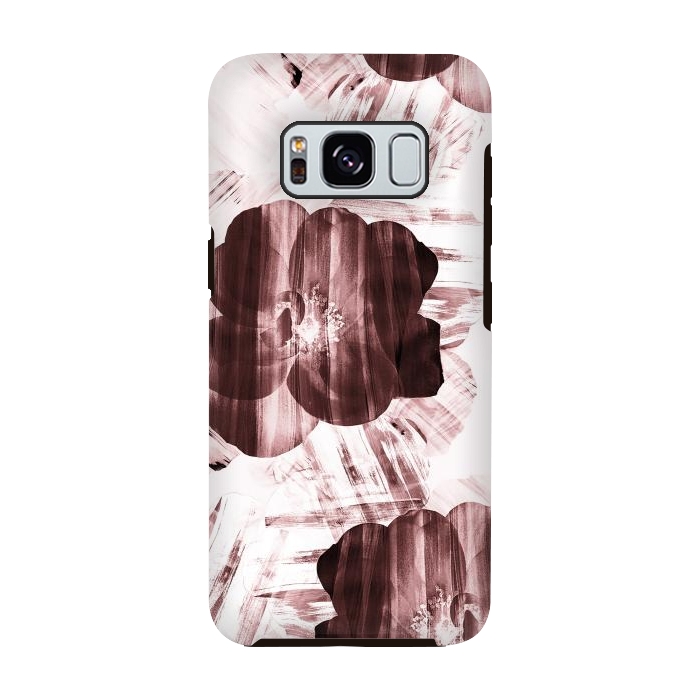 Galaxy S8 StrongFit Brushed dark pink rose petals by Oana 