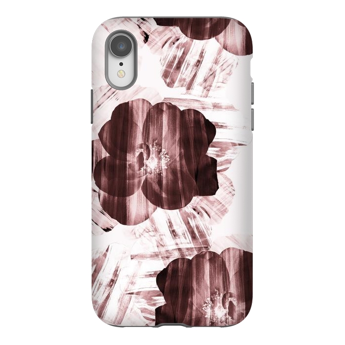 iPhone Xr StrongFit Brushed dark pink rose petals by Oana 