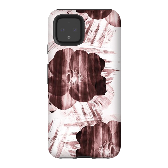 Pixel 4 StrongFit Brushed dark pink rose petals by Oana 