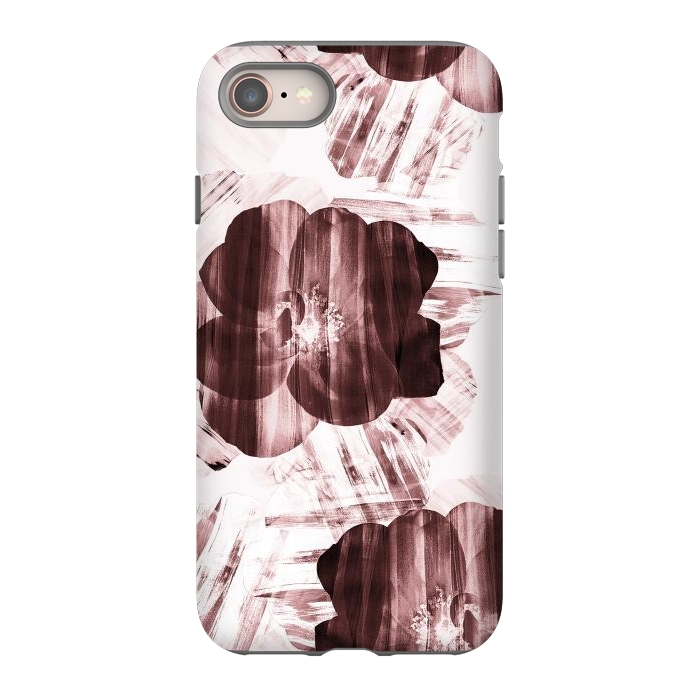 iPhone SE StrongFit Brushed dark pink rose petals by Oana 