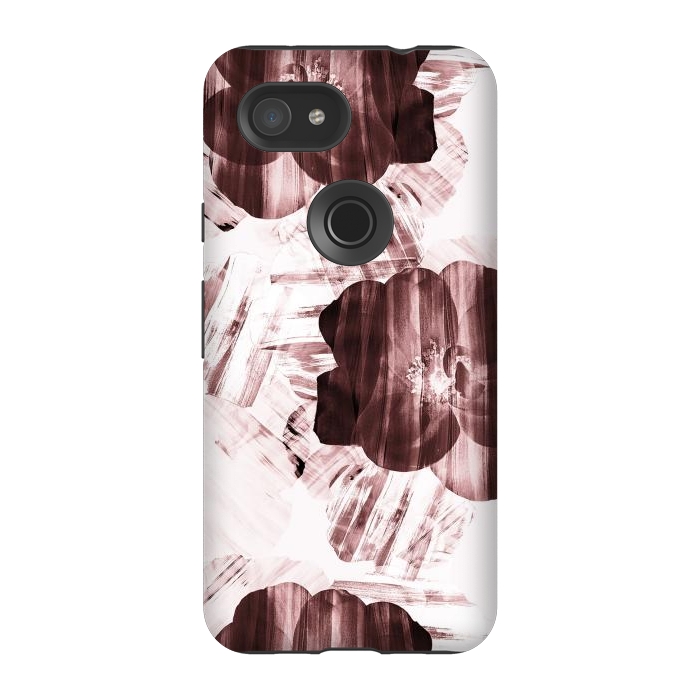 Pixel 3A StrongFit Brushed dark pink rose petals by Oana 