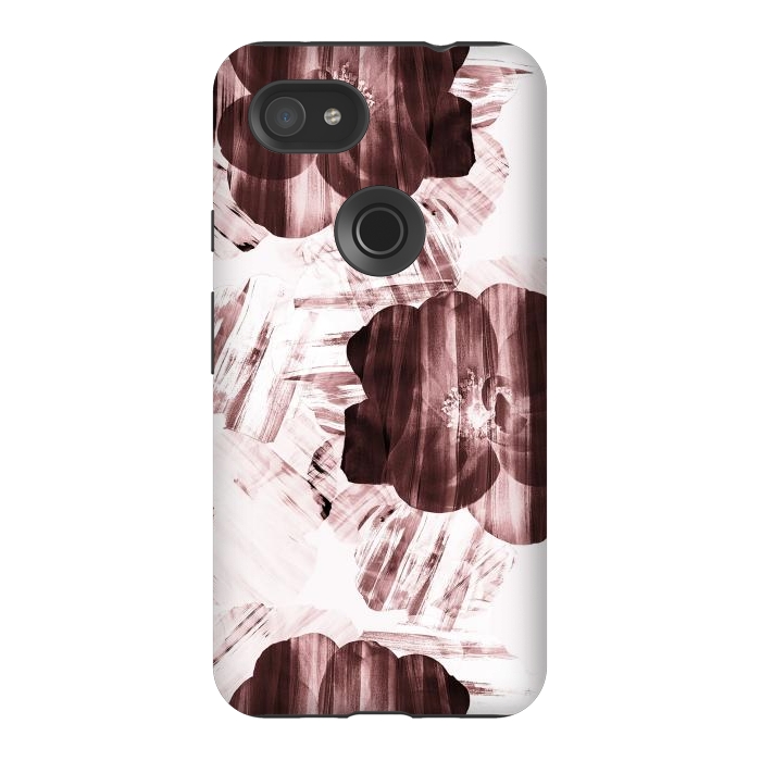 Pixel 3AXL StrongFit Brushed dark pink rose petals by Oana 