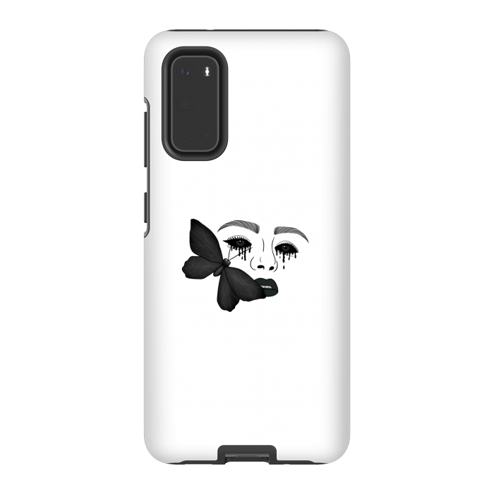 Galaxy S20 StrongFit Black tears by Jms