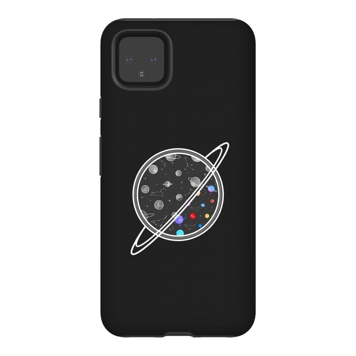 Pixel 4XL StrongFit Aesthetic planets by Jms