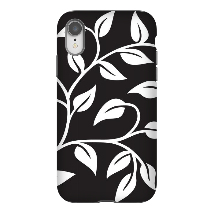 iPhone Xr StrongFit White Leaves  by Winston