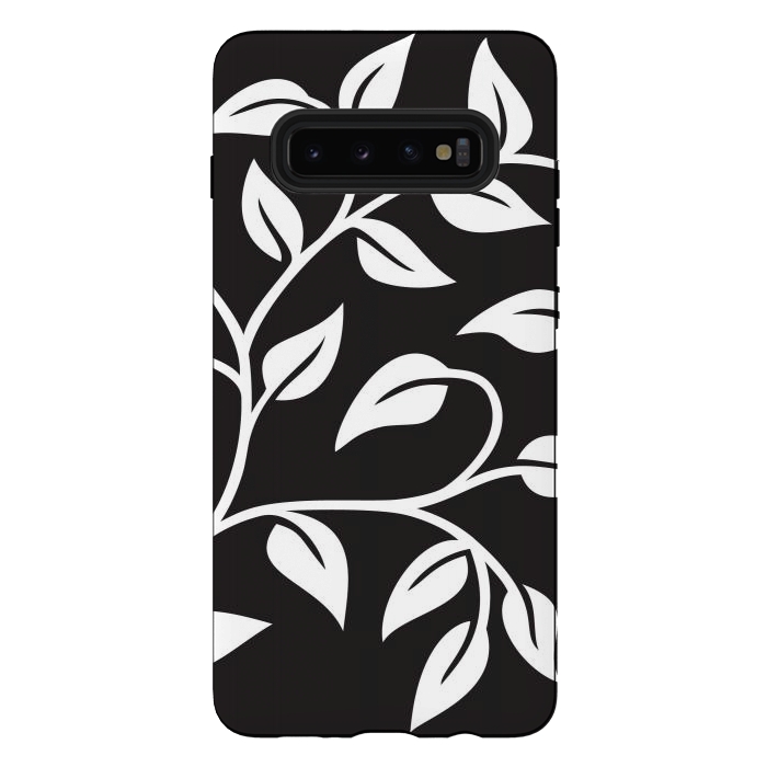 Galaxy S10 plus StrongFit White Leaves  by Winston