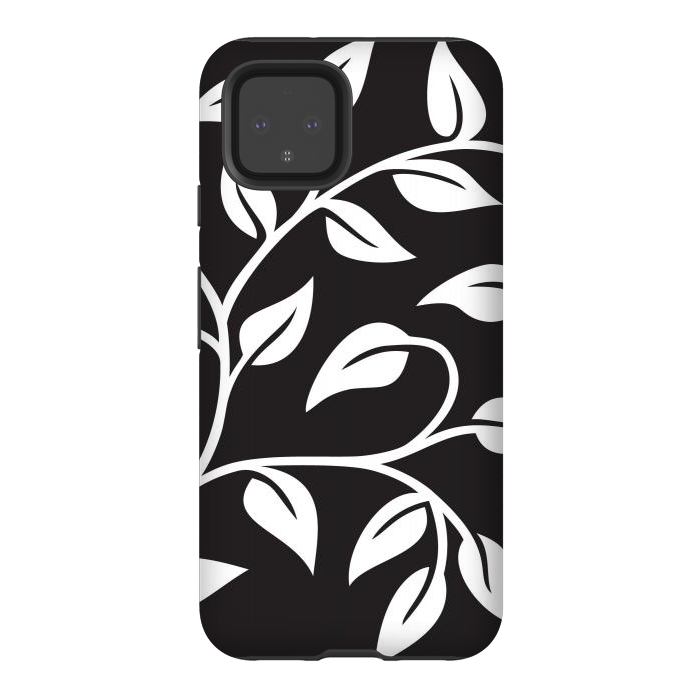 Pixel 4 StrongFit White Leaves  by Winston