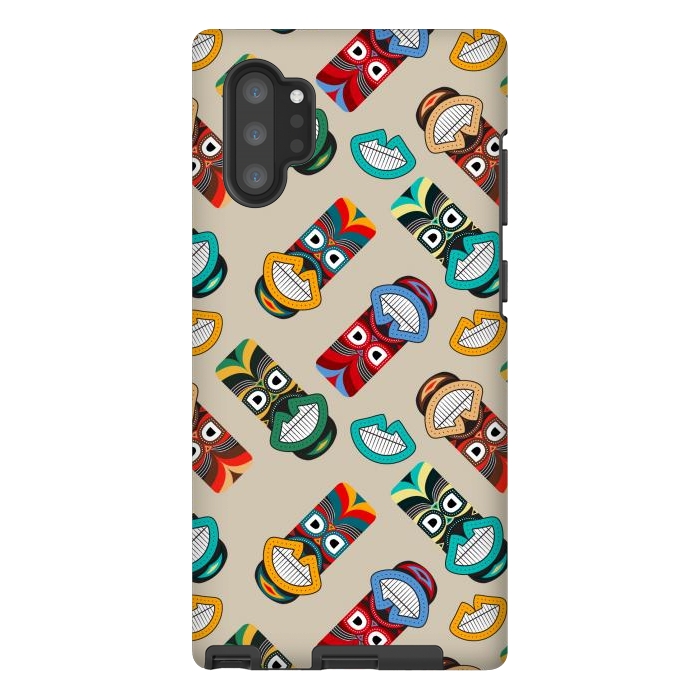 Galaxy Note 10 plus StrongFit Ethnic Tikki Masks by TMSarts