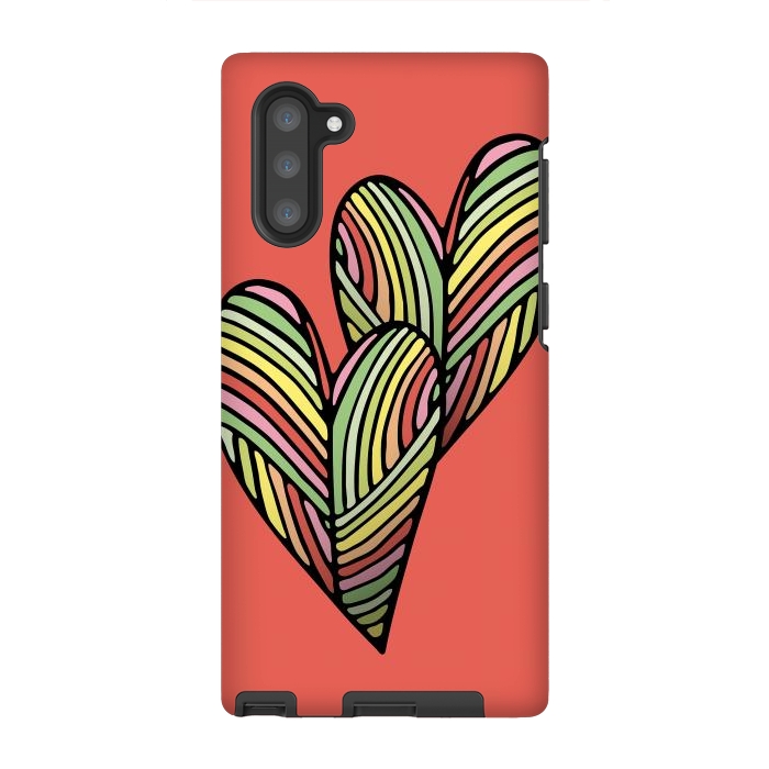 Galaxy Note 10 StrongFit Two Hearts by Majoih