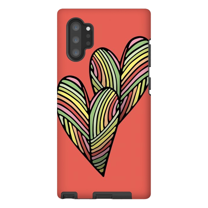 Galaxy Note 10 plus StrongFit Two Hearts by Majoih