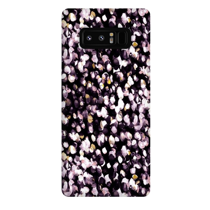 Galaxy Note 8 StrongFit Black pink watercolor spots by Oana 